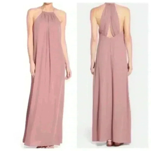 Everly High Neck Mauve Maxi Dress - Size M - Picture 2 of 7